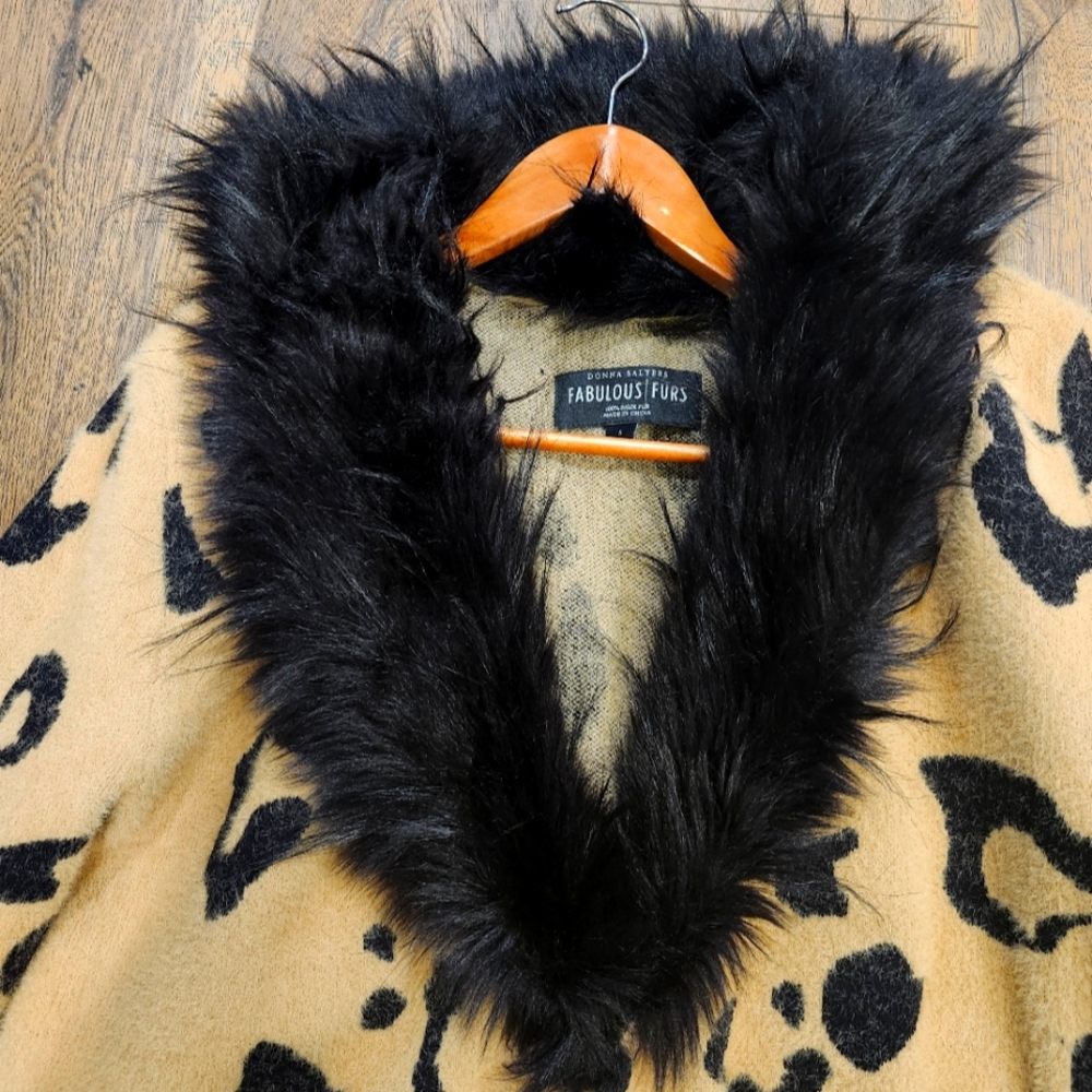 Full length "Fabulous Fur" animal print coat